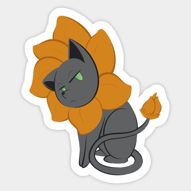 Flower Kitten Sticker by candice-allen-art